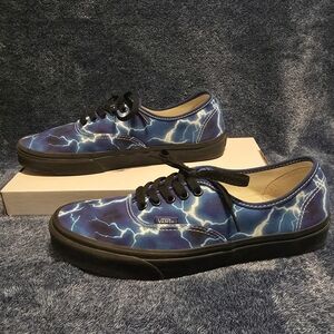 Vans Blue Lightning Men's Shoes (Size 10.5)